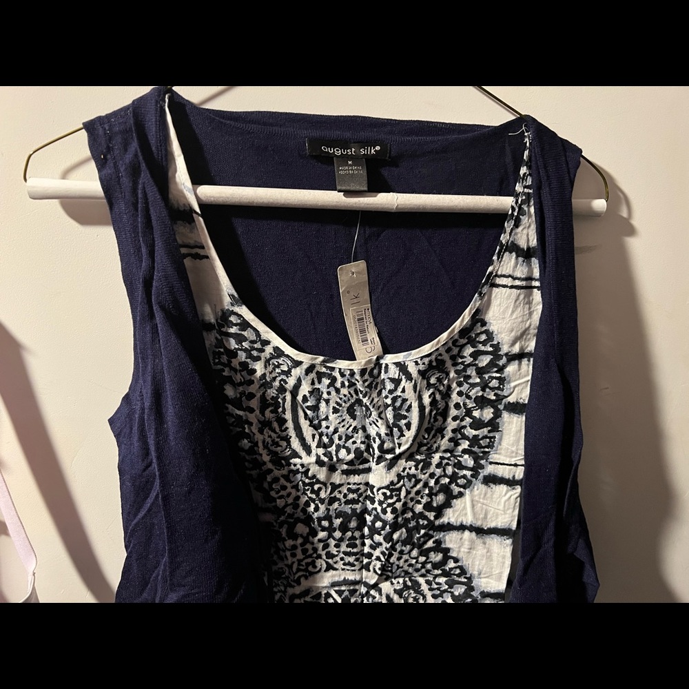 NEW— August Silk — short sleeve summer blouse